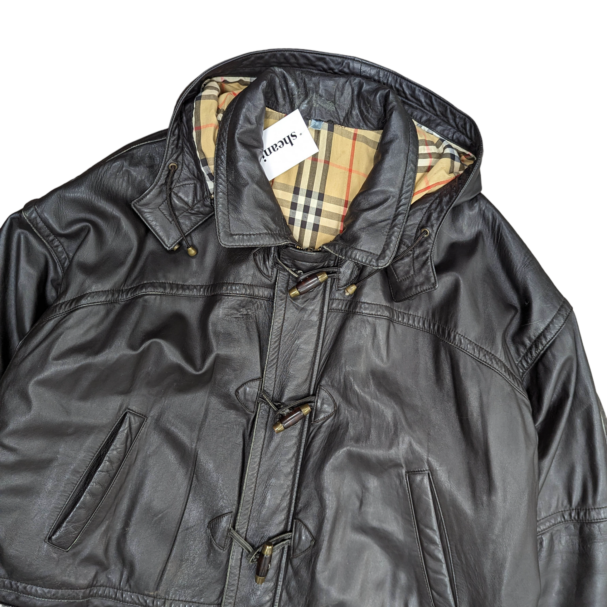 Burberry leather duffle clearance coat