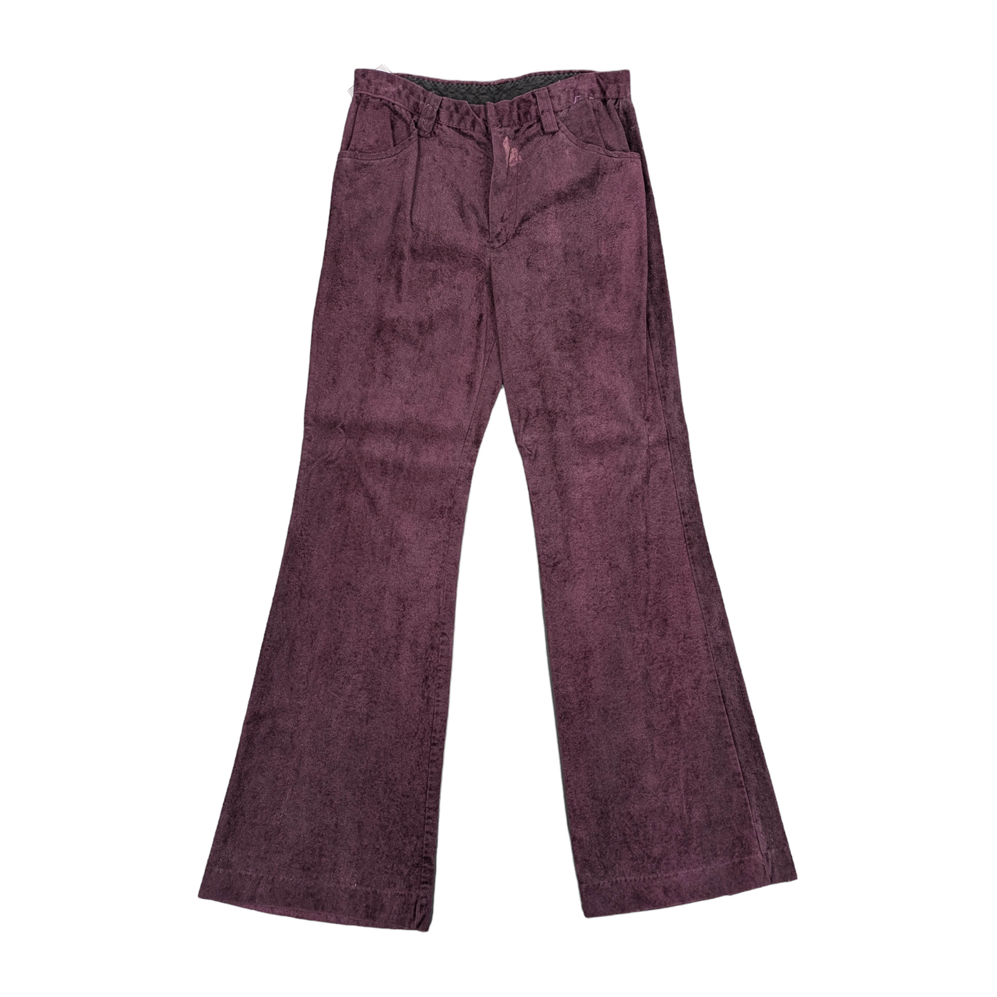 Y2K Velour Flared Trousers Size UK 8