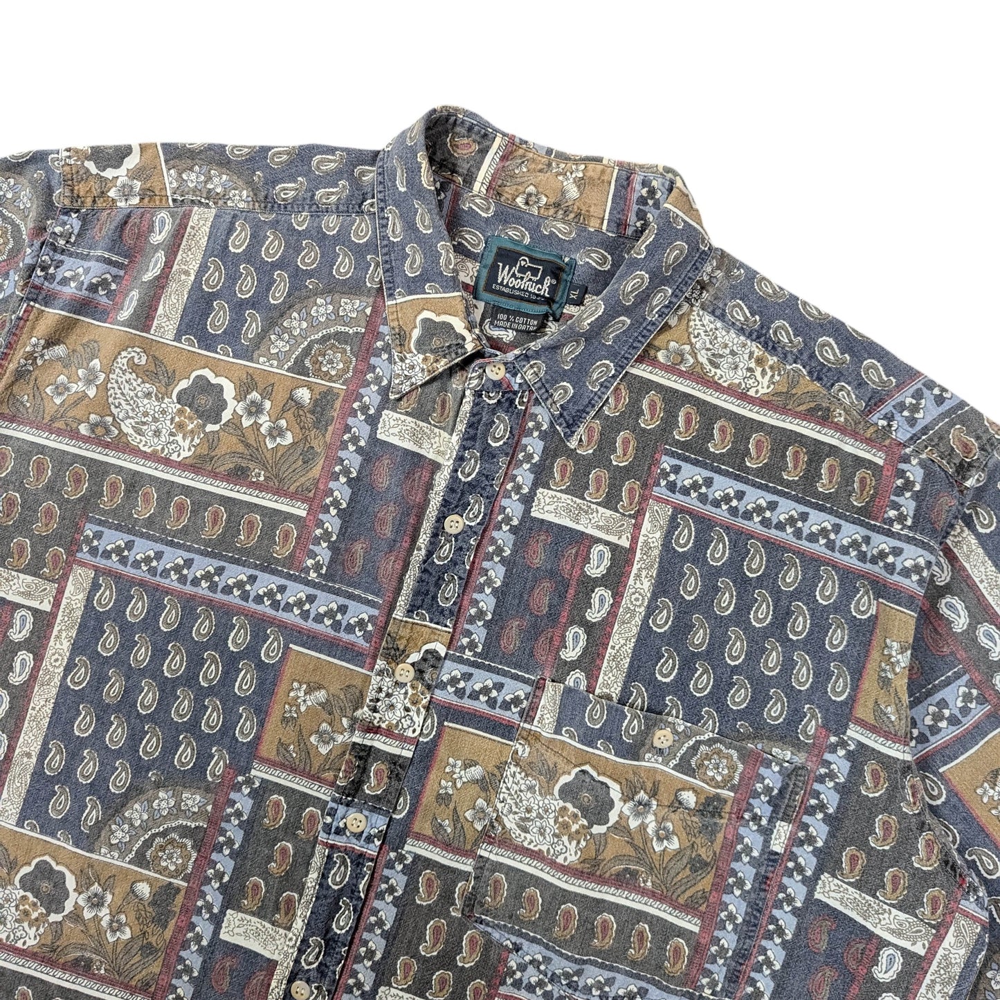 90s Woolrich Patterned Shirt Size XL