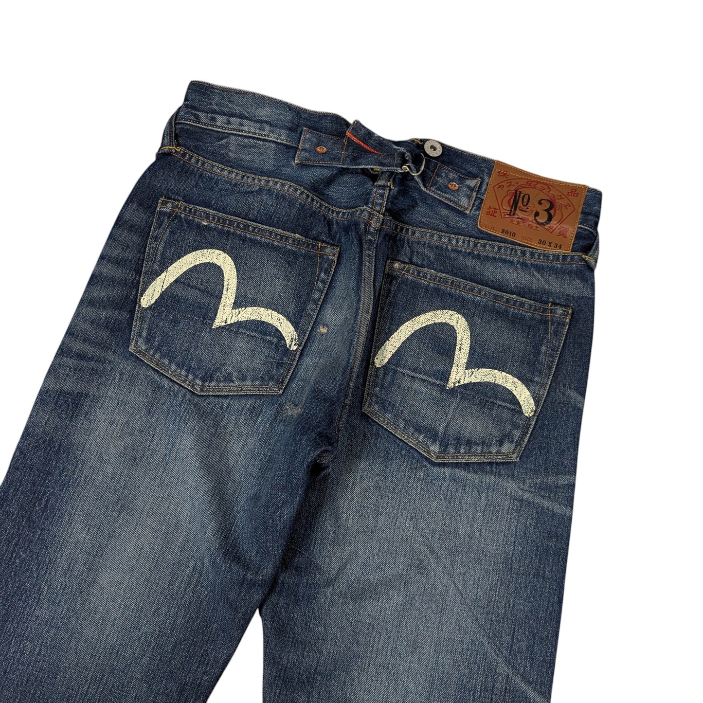 Evisu Slim Fit Distressed Jeans W30 L34