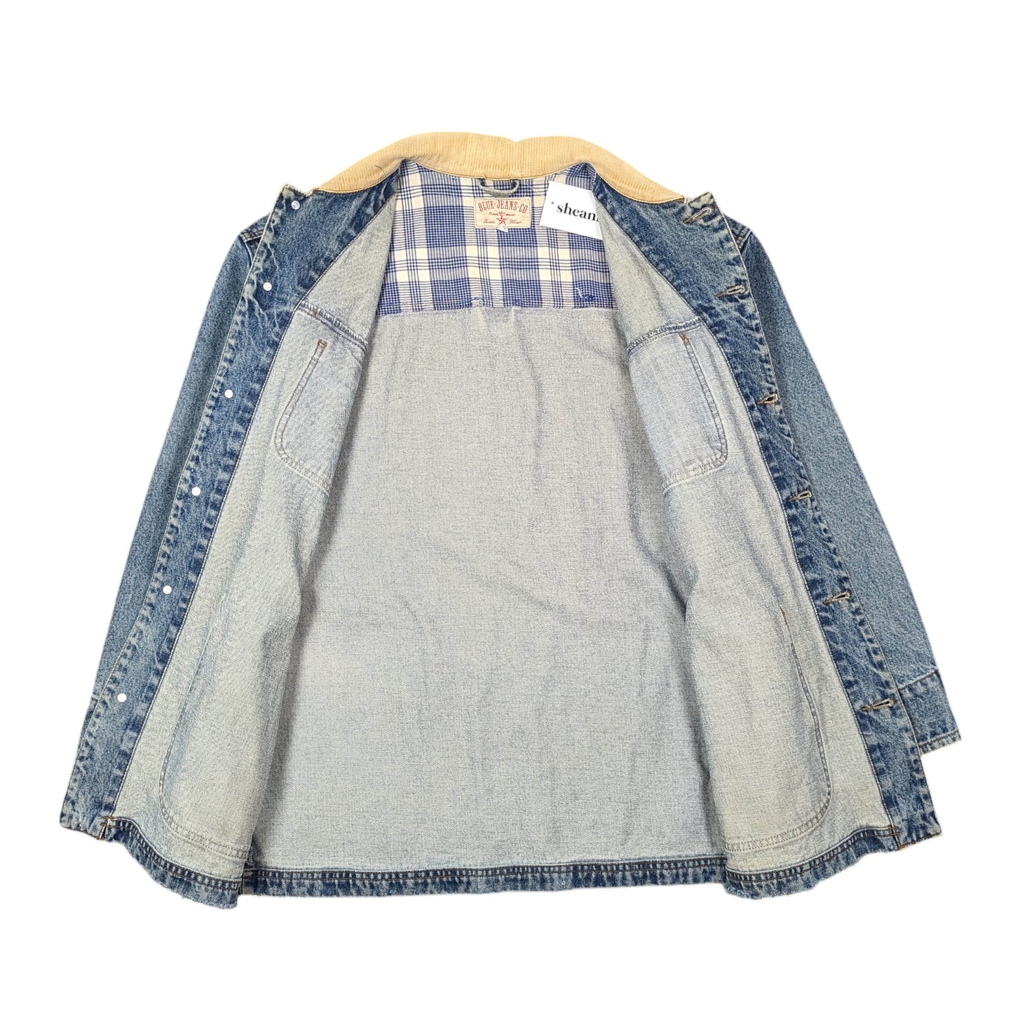 90s Flannel Lined Denim Jacket Size M