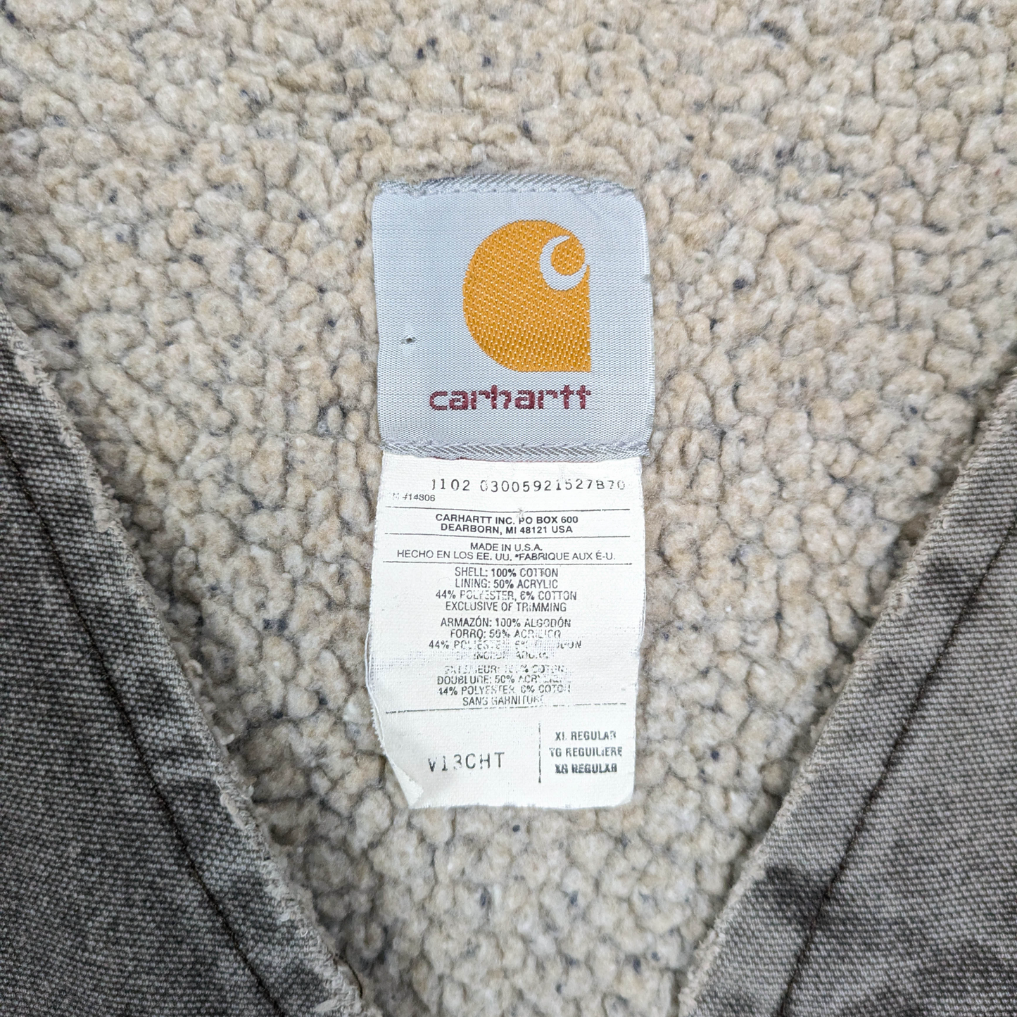 00s Carhartt Fleece Lined Vest Size XL